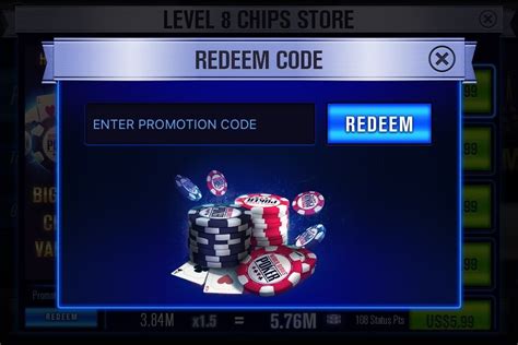redeem code wsop